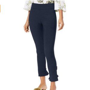 INC Pants Skinny Leg Flare Ankle Mid Rise Navy Blu
